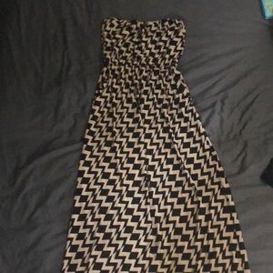 Black and Tan maxi dress